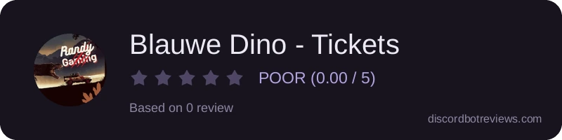 Rating widget preview for Blauwe Dino - Tickets