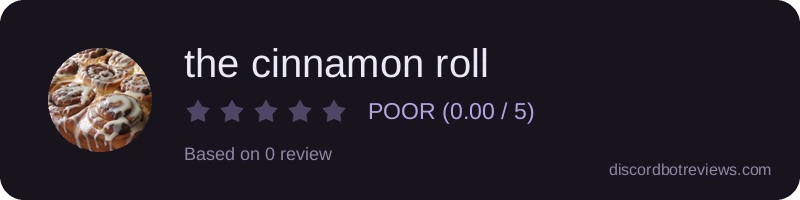 Rating widget preview for the cinnamon roll