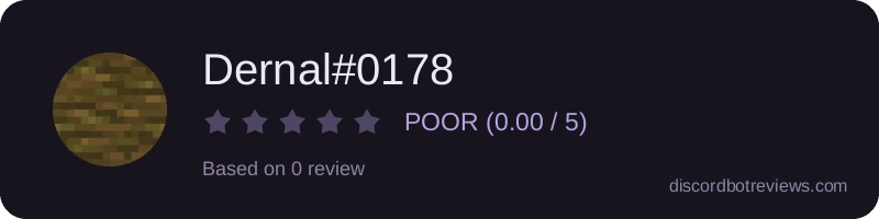 Rating widget preview for Dernal#0178