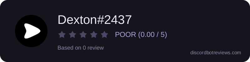 Rating widget preview for Dexton#2437