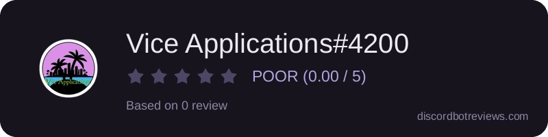 Rating widget preview for Vice Applications#4200