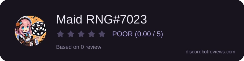 Rating widget preview for Maid RNG#7023