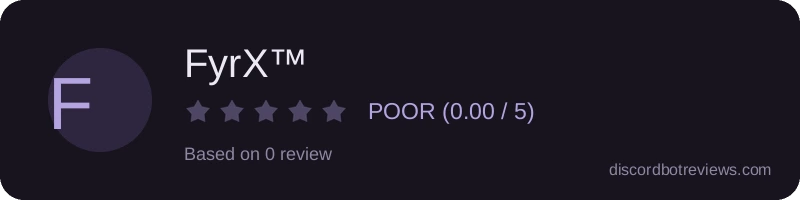 Rating widget preview for FyrX™