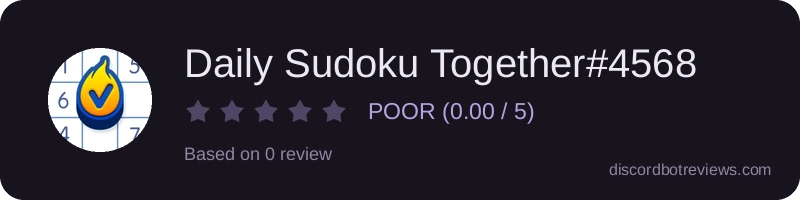 Rating widget preview for Daily Sudoku Together#4568