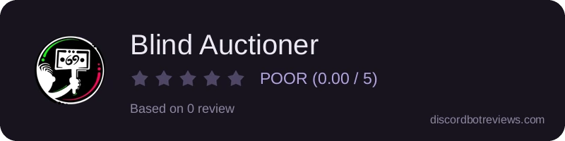 Rating widget preview for Blind Auctioner