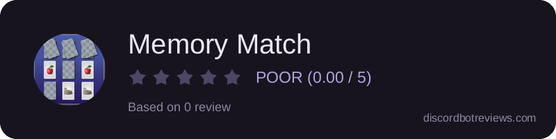 Rating widget preview for Memory Match