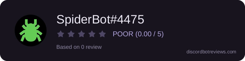 Rating widget preview for SpiderBot#4475
