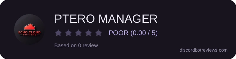 Rating widget preview for PTERO MANAGER