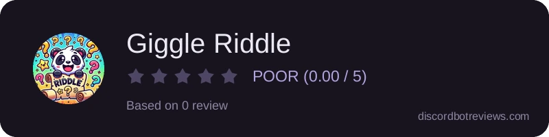 Rating widget preview for Giggle Riddle