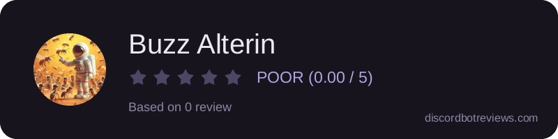 Rating widget preview for Buzz Alterin