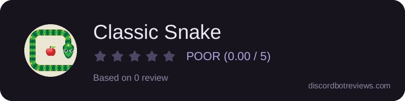 Rating widget preview for Classic Snake