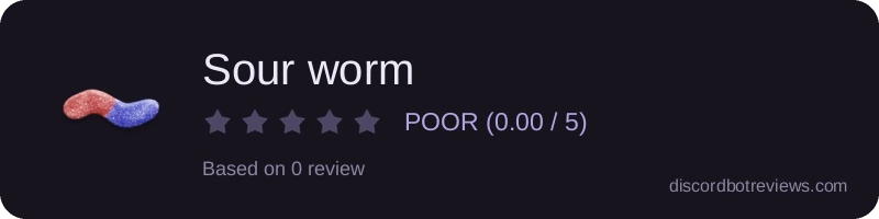 Rating widget preview for Sour worm