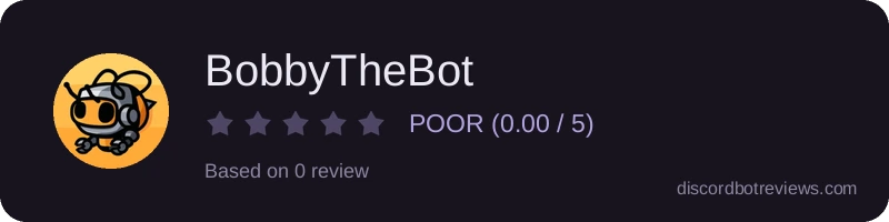 Rating widget preview for BobbyTheBot