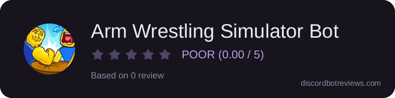 Rating widget preview for Arm Wrestling Simulator Bot