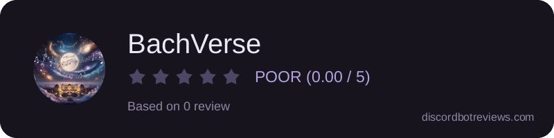 Rating widget preview for BachVerse