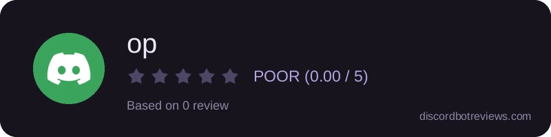 Rating widget preview for op