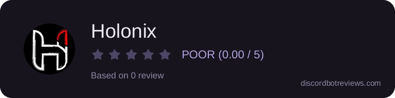 Rating widget preview for Holonix