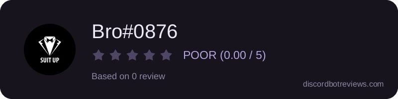Rating widget preview for Bro#0876
