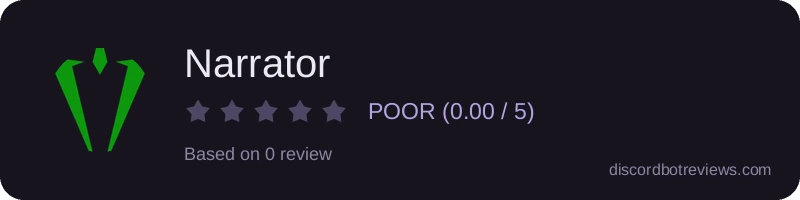 Rating widget preview for Narrator