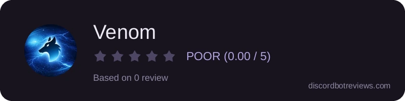 Rating widget preview for Venom