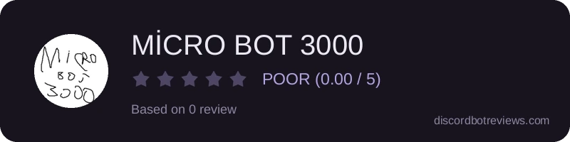 Rating widget preview for MİCRO BOT 3000