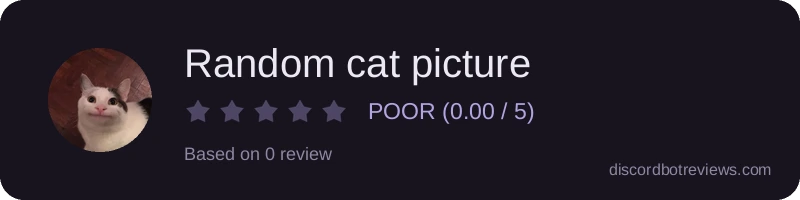 Rating widget preview for Random cat picture