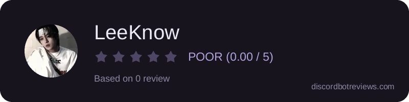 Rating widget preview for LeeKnow