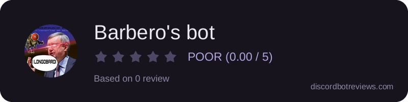 Rating widget preview for Barbero's bot