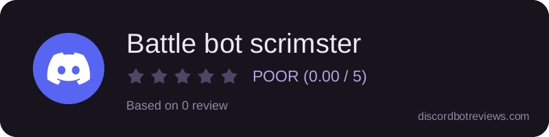 Rating widget preview for Battle bot scrimster