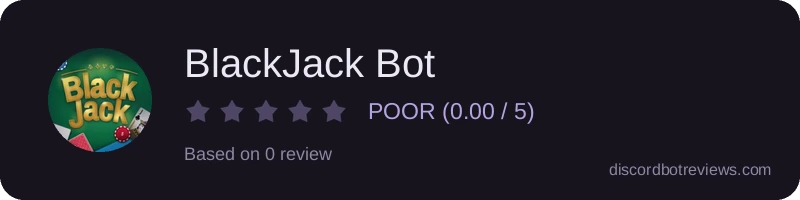 Rating widget preview for BlackJack Bot