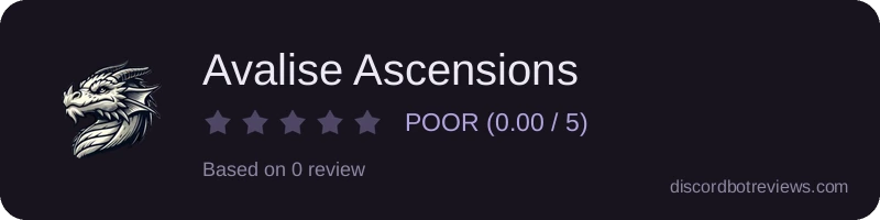 Rating widget preview for Avalise Ascensions