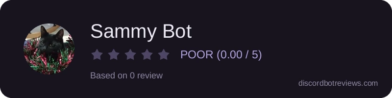 Rating widget preview for Sammy Bot