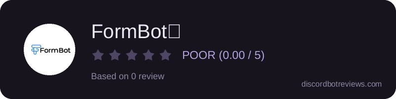Rating widget preview for FormBot⭐