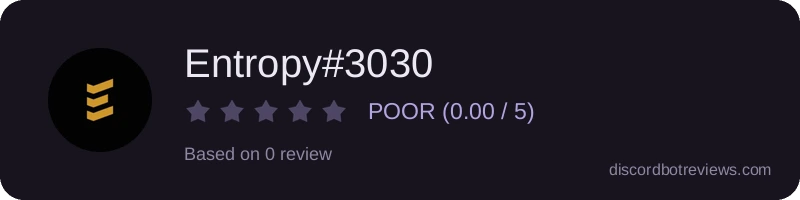 Rating widget preview for Entropy#3030