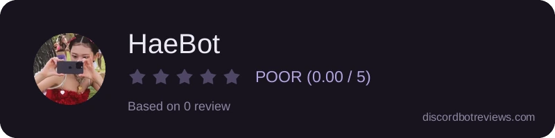 Rating widget preview for HaeBot