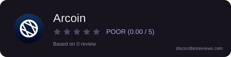 Rating widget preview for Arcoin