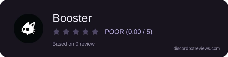 Rating widget preview for Booster