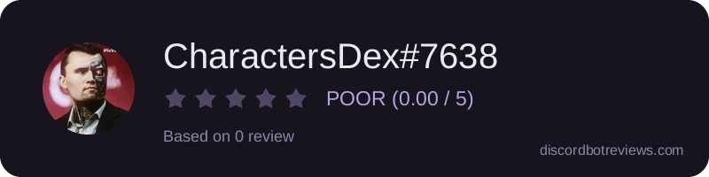 Rating widget preview for CharactersDex#7638