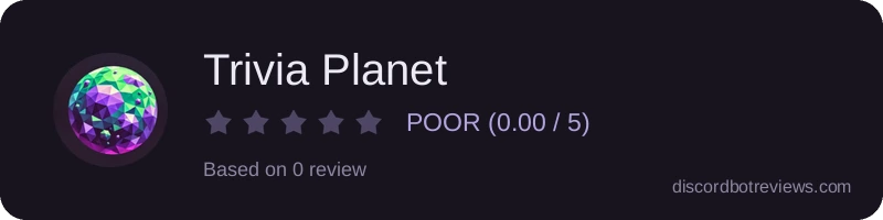 Rating widget preview for Trivia Planet