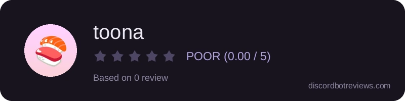 Rating widget preview for toona