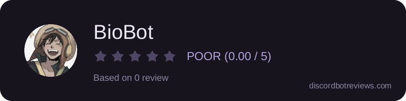 Rating widget preview for BioBot