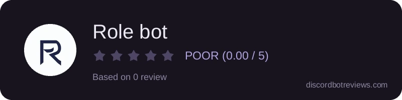Rating banner for Role bot
