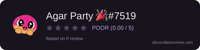 Rating widget preview for Agar Party 🎉#7519