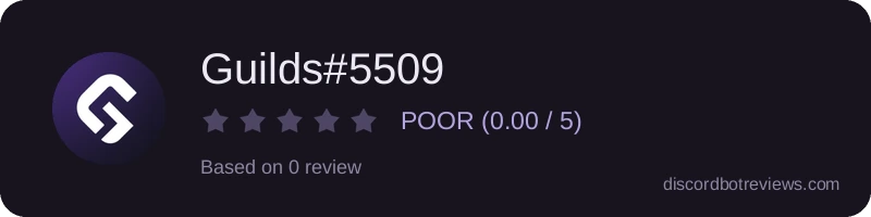 Rating widget preview for Guilds#5509