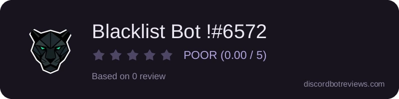 Rating widget preview for Blacklist Bot !#6572