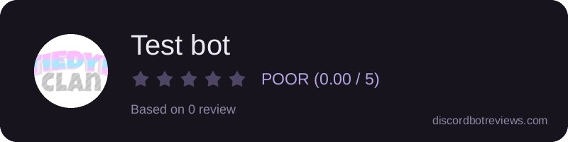 Rating widget preview for Test bot