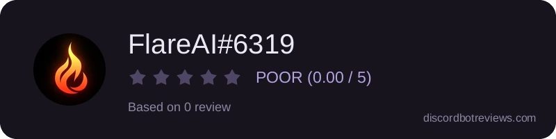 Rating widget preview for FlareAI#6319