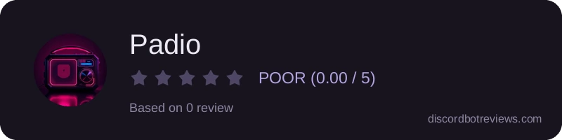 Rating widget preview for Padio