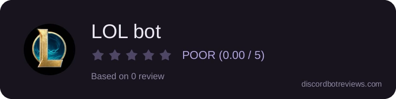 Rating widget preview for LOL bot