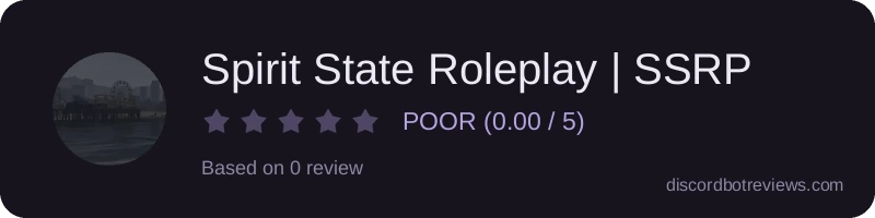 Rating widget preview for Spirit State Roleplay | SSRP